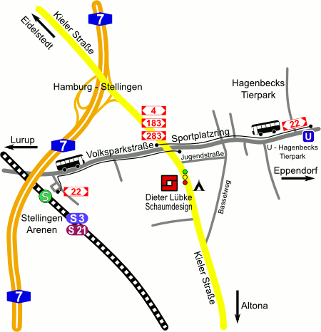 Anfahrtsskitze